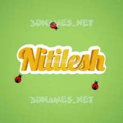 nitilesh in Ladybugs style - 3D name wallpaper