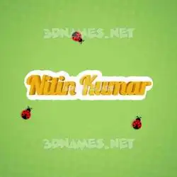 nitin kumar in Ladybugs style - 3D name wallpaper