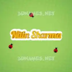 nitin sharma in Ladybugs style - 3D name wallpaper