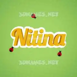 nitina in Ladybugs style - 3D name wallpaper
