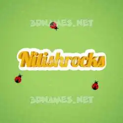 nitishrocks in Ladybugs style - 3D name wallpaper