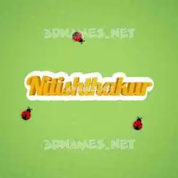 nitishthakur in Ladybugs style - 3D name wallpaper