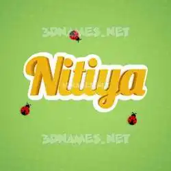 nitiya in Ladybugs style - 3D name wallpaper