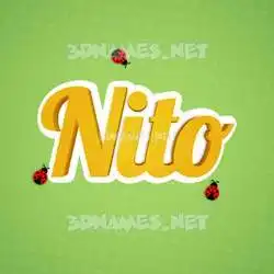 nito in Ladybugs style - 3D name wallpaper