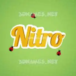 nitro in Ladybugs style - 3D name wallpaper