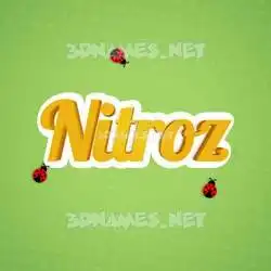 nitroz in Ladybugs style - 3D name wallpaper