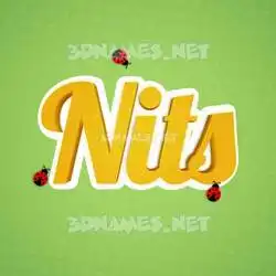 nits in Ladybugs style - 3D name wallpaper