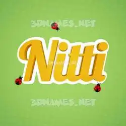 nitti in Ladybugs style - 3D name wallpaper