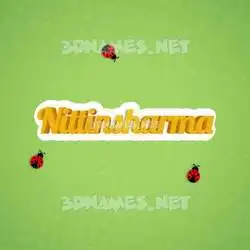 nittinsharma in Ladybugs style - 3D name wallpaper
