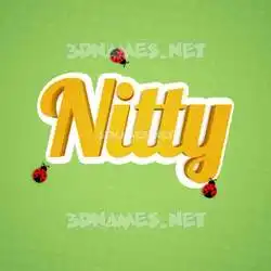 nitty in Ladybugs style - 3D name wallpaper