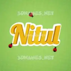 nitul in Ladybugs style - 3D name wallpaper