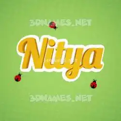 nitya in Ladybugs style - 3D name wallpaper