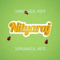 nityaraj in Ladybugs style - 3D name wallpaper