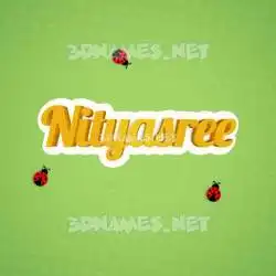 nityasree in Ladybugs style - 3D name wallpaper
