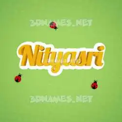 nityasri in Ladybugs style - 3D name wallpaper