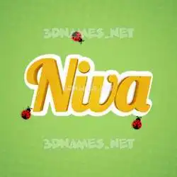 niva in Ladybugs style - 3D name wallpaper