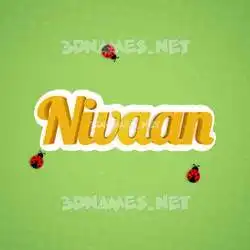 nivaan in Ladybugs style - 3D name wallpaper