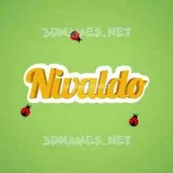 nivaldo in Ladybugs style - 3D name wallpaper
