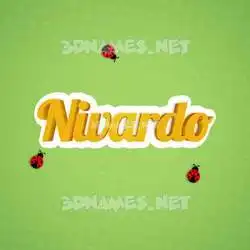 nivardo in Ladybugs style - 3D name wallpaper