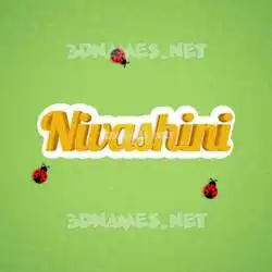 nivashini in Ladybugs style - 3D name wallpaper