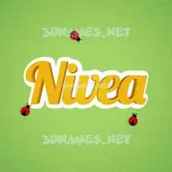 nivea in Ladybugs style - 3D name wallpaper