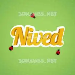nived in Ladybugs style - 3D name wallpaper