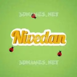nivedan in Ladybugs style - 3D name wallpaper