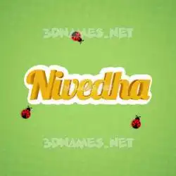 nivedha in Ladybugs style - 3D name wallpaper