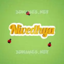 nivedhya in Ladybugs style - 3D name wallpaper