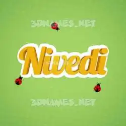 nivedi in Ladybugs style - 3D name wallpaper