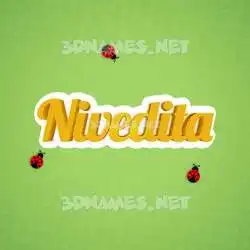 nivedita in Ladybugs style - 3D name wallpaper