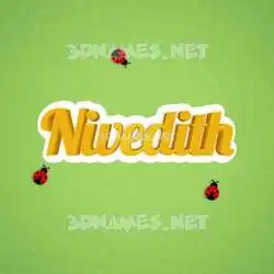 nivedith in Ladybugs style - 3D name wallpaper