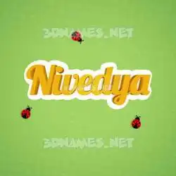 nivedya in Ladybugs style - 3D name wallpaper