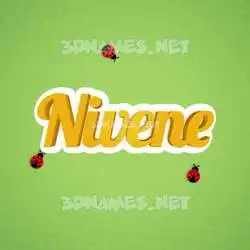 nivene in Ladybugs style - 3D name wallpaper