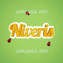 niveris in Ladybugs style - 3D name wallpaper