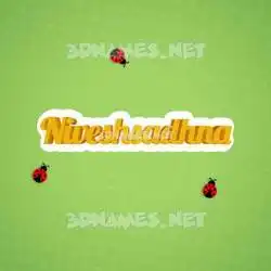 niveshsadhna in Ladybugs style - 3D name wallpaper