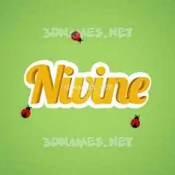 nivine in Ladybugs style - 3D name wallpaper