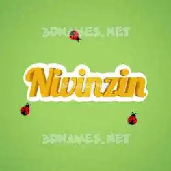 nivinzin in Ladybugs style - 3D name wallpaper