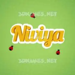 niviya in Ladybugs style - 3D name wallpaper