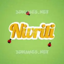 nivriti in Ladybugs style - 3D name wallpaper
