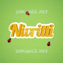 nivritti in Ladybugs style - 3D name wallpaper