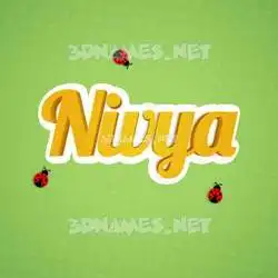nivya in Ladybugs style - 3D name wallpaper