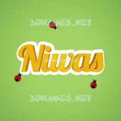 niwas in Ladybugs style - 3D name wallpaper