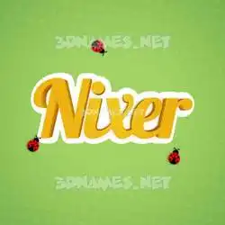 nixer in Ladybugs style - 3D name wallpaper