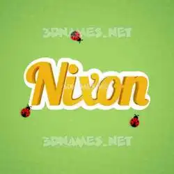 nixon in Ladybugs style - 3D name wallpaper