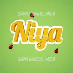 niya in Ladybugs style - 3D name wallpaper