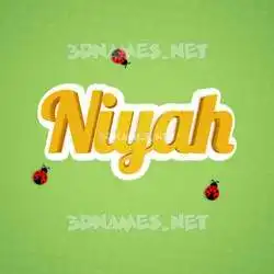 niyah in Ladybugs style - 3D name wallpaper