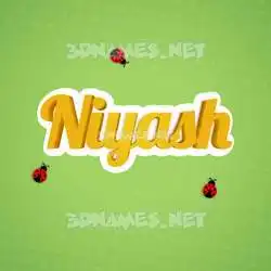 niyash in Ladybugs style - 3D name wallpaper