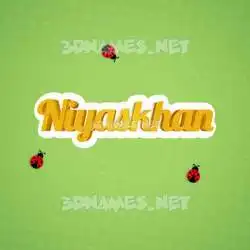 niyaskhan in Ladybugs style - 3D name wallpaper
