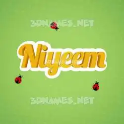 niyeem in Ladybugs style - 3D name wallpaper